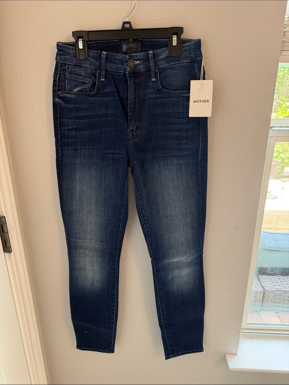 MOTHER Slim High-Rise Skinny Jeans - Dark Indigo